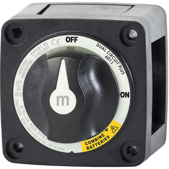 Blue Sea 6011200 m-Series Battery Switch Dual Circuit Plus - Black [6011200] - Bulluna.com