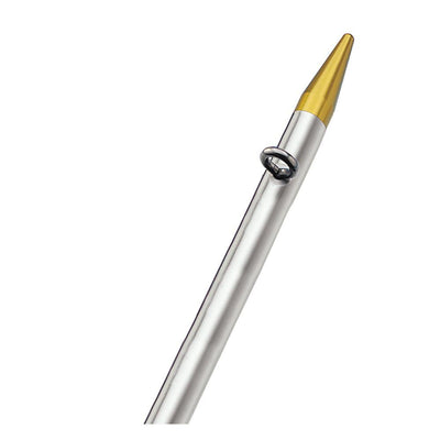 TACO 8' Center Rigger Pole - Silver w/Gold Rings & Tips - 1-" Butt End Diameter [OC-0421VEL8] - Bulluna.com