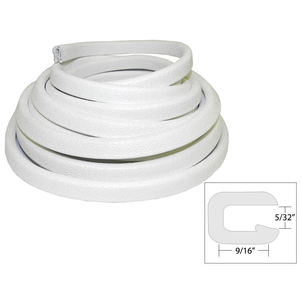 TACO Flexible Vinyl Trim - 5/32" Opening x 9/16"W x 25'L - White [V30-1005W25-1] - Bulluna.com