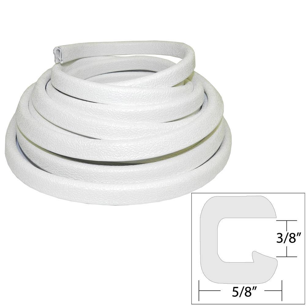 TACO Flexible Vinyl Trim - 3/8" Opening x "W x 25'L - White [V30-1312W25-1] - Bulluna.com