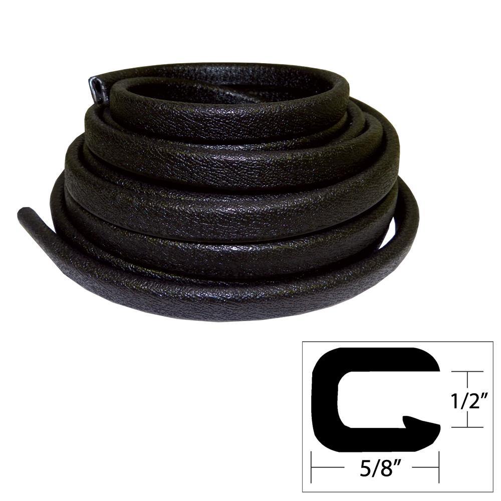 TACO Flexible Vinyl Trim - 1/2" Opening x "W x 25'L - Black [V30-1316B25-1] - Bulluna.com