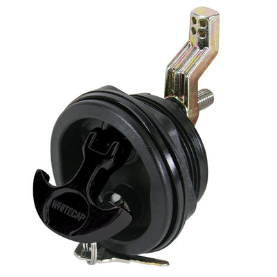 Whitecap T-Handle Latch - Nylon Black/Black - Locking [3226BC] - Bulluna.com