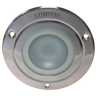 Lumitec Shadow - Flush Mount Down Light - Polished SS Finish - 3-Color Red/Blue Non Dimming w/White Dimming [114118] - Bulluna.com