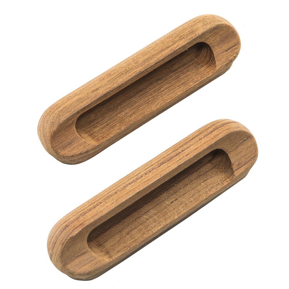 Whitecap Teak Oblong Drawer Pull - 4-1/16"L - 2 Pack [60124-A] - Bulluna.com