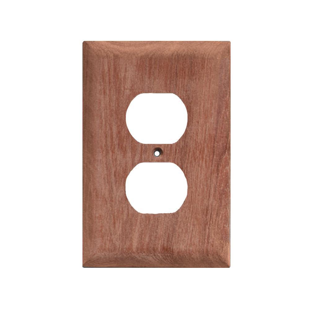 Whitecap Teak Outlet Cover/Receptacle Plate [60170] - Bulluna.com
