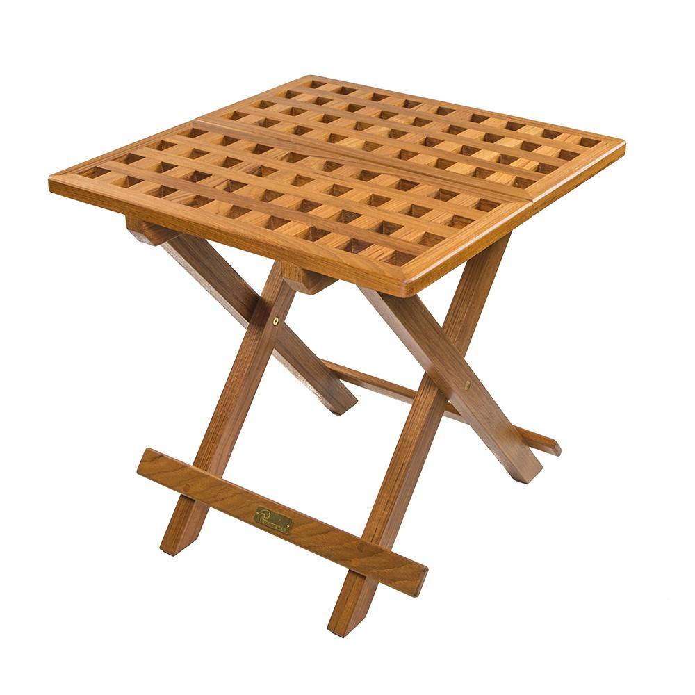 Whitecap Teak Grate Top Fold-Away Table [60030] - Bulluna.com