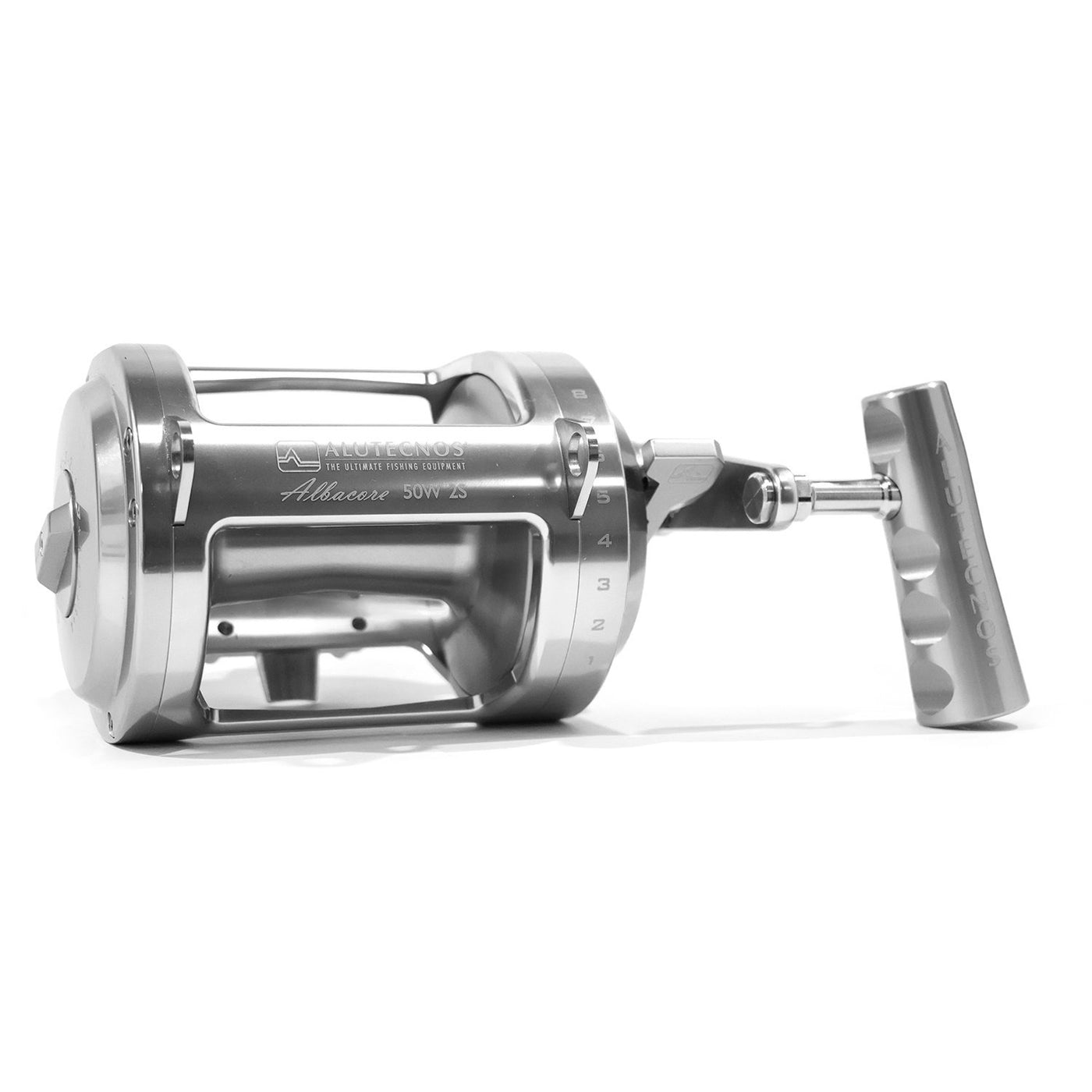 Alutecnos Albacore 50 Wide Two Speed Reel - Silver