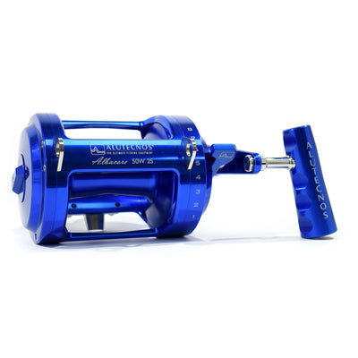 Alutecnos Albacore 50 Wide Two Speed Reel - Blue - Bulluna.com