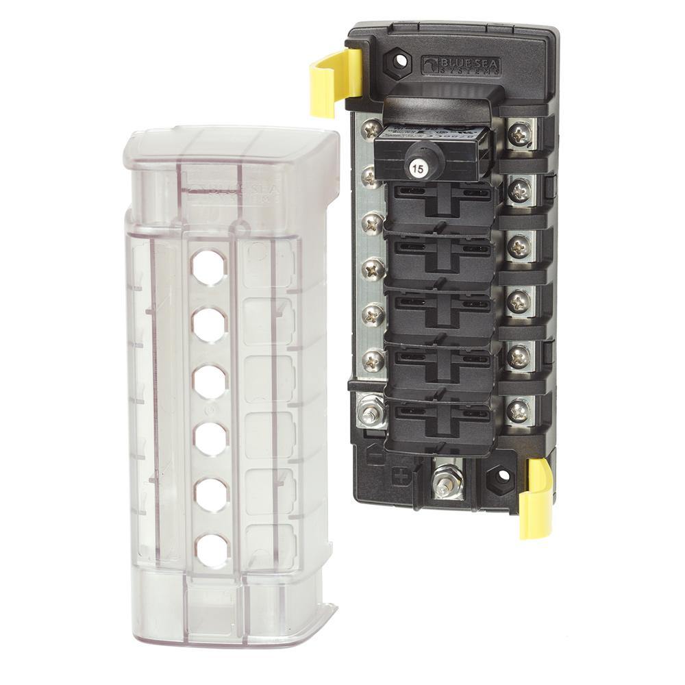 Blue Sea 5052 ST CLB Circuit Breaker Block - 6 Position w/Negative Bus [5052] - Bulluna.com