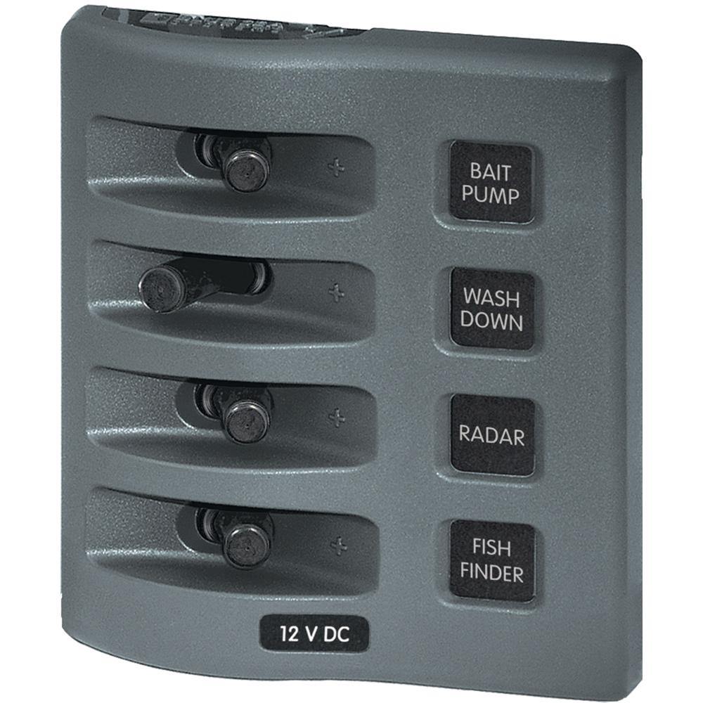 Blue Sea 4305 WeatherDeck 12V DC Waterproof Switch Panel - 4 Posistion [4305] - Bulluna.com