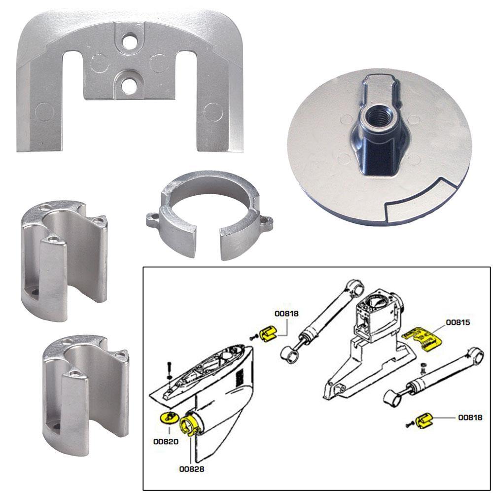 Tecnoseal Anode Kit w/Hardware - Mercury Bravo 1 - Zinc [20803] - Bulluna.com