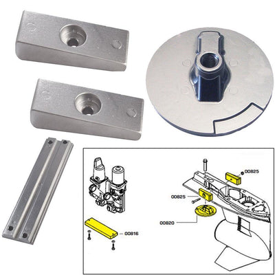 Tecnoseal Anode Kit w/Hardware - Mercury Verado 4 - Aluminum [20814AL] - Bulluna.com