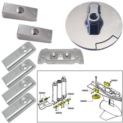 Tecnoseal Anode Kit w/Hardware - Mercury Verado 6 - Aluminum [20816AL] - Bulluna.com