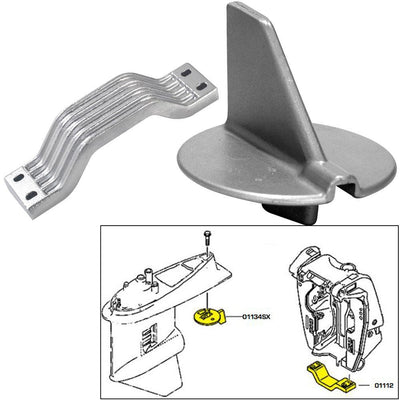 Tecnoseal Anode Kit w/Hardware - Yamaha 150-200HP Left Hand Rotation - Aluminum [21102AL] - Bulluna.com