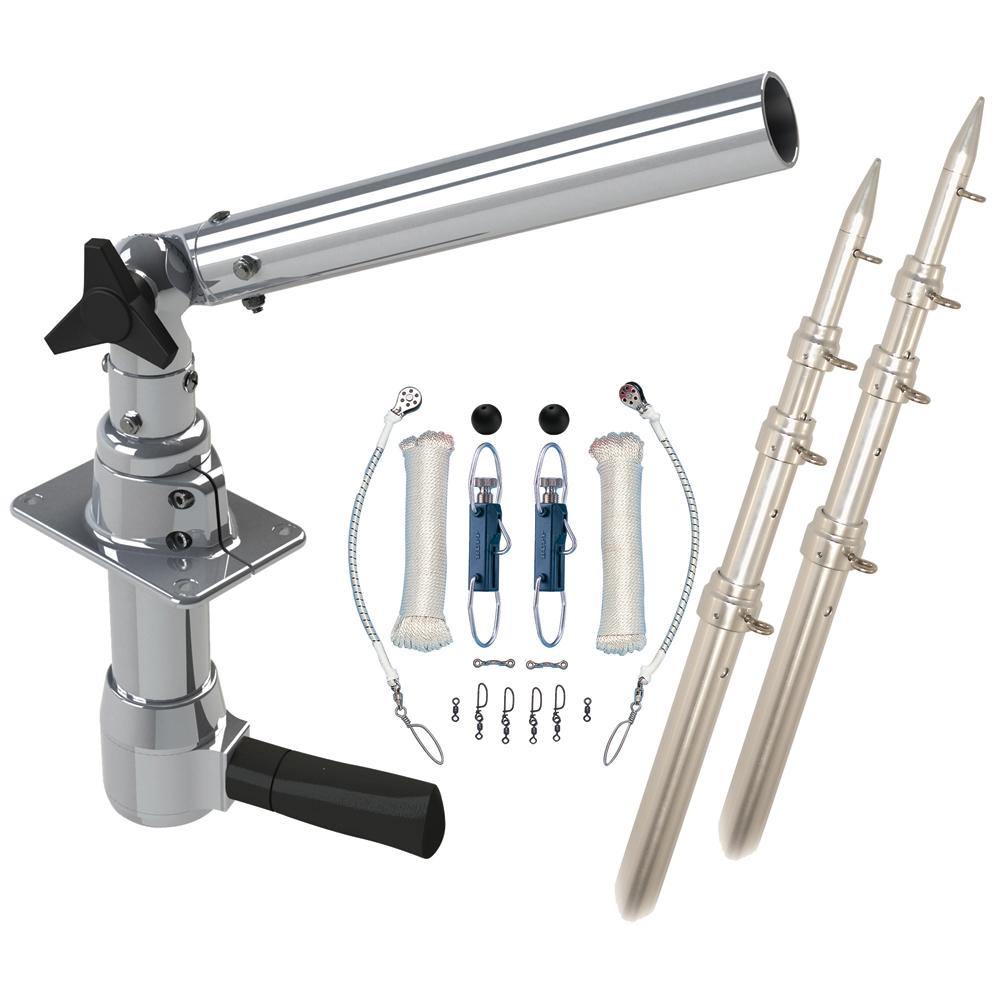 Rupp Revolution Top Gun Package w/18' Poles & Complete Single Line Rigging Kit w/Klickers Release Clips [REV-TPGN-18T] - Bulluna.com