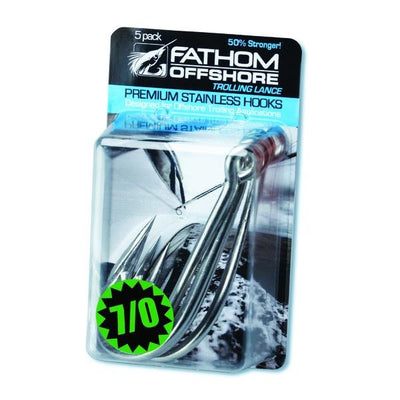 Fathom Offshore Trolling Lance Stainless Steel Hooks - 5 Pack - Bulluna.com