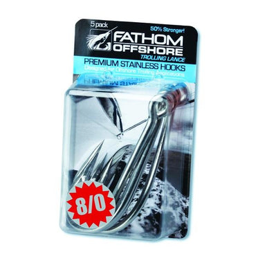 Fathom Offshore Trolling Lance Stainless Steel Hooks - 5 Pack