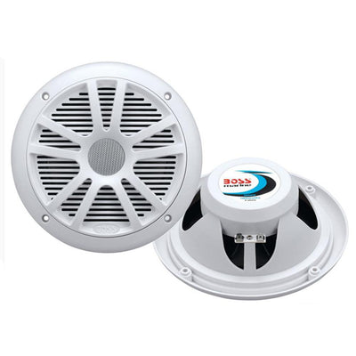 Boss Audio MR6W 6.5" Dual Cone Marine Coaxial Speaker (Pair) - 180W - White [MR6W] - Bulluna.com