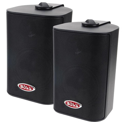 Boss Audio MR4.3B 4" 3-Way Marine Box Speakers (Pair) - 200W - Black [MR4.3B] - Bulluna.com