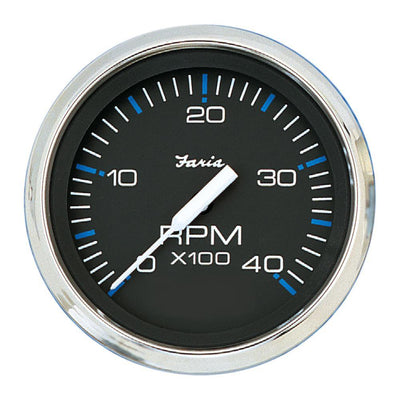Faria Chesapeake Black 4" Tachometer - 4000 RPM (Diesel) [33742] - Bulluna.com
