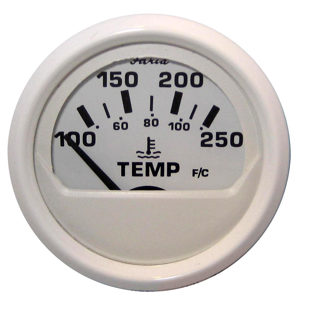 Faria Dress White 2" Water Temperature Guage (100-250 DegreeF) [13110] - Bulluna.com