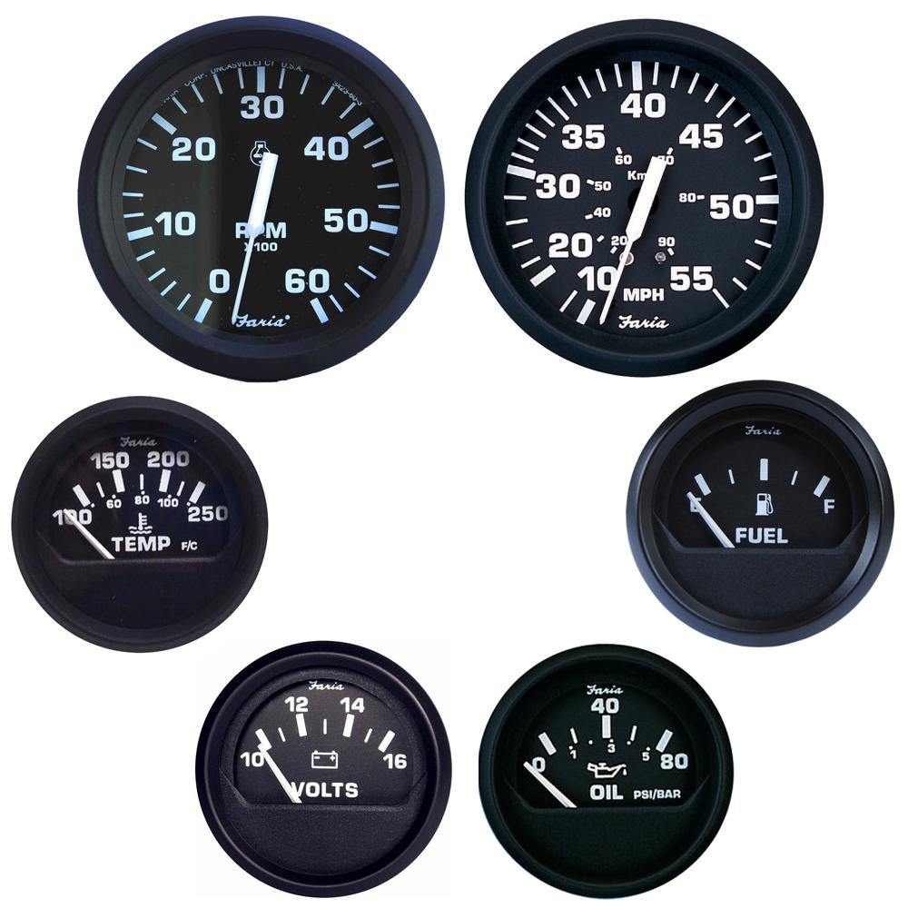 Faria Euro Black Boxed Set - Inboard Motors [KT9799] - Bulluna.com
