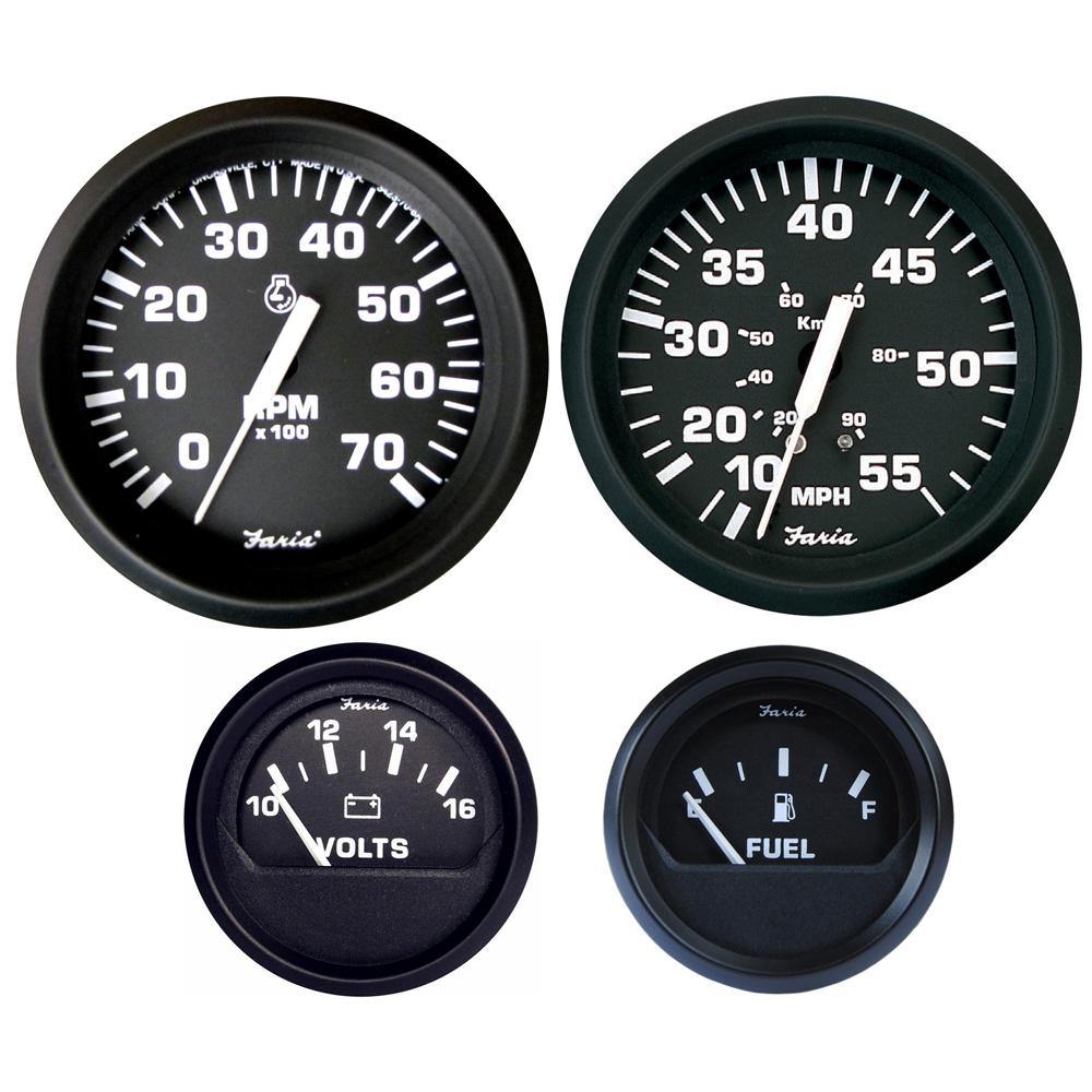 Faria Euro Black Boxed Set - Outboard Motors [KT9796] - Bulluna.com