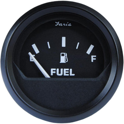Faria Euro Black 2" Fuel Level Gauge [12801] - Bulluna.com