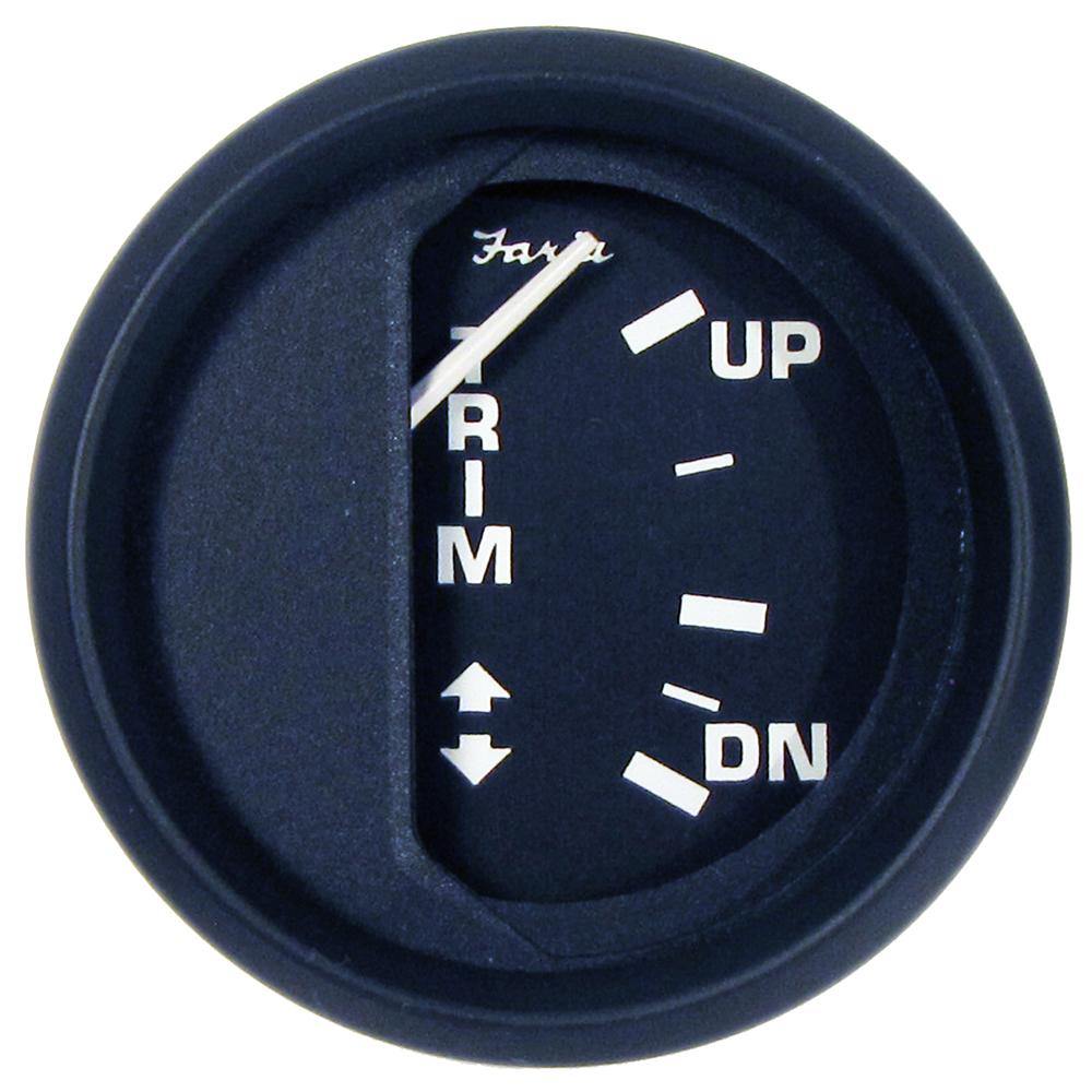 Faria Euro Black 2" Trim Gauge f/ Johnson/Evinrude/Suzuki Outboard [12827] - Bulluna.com
