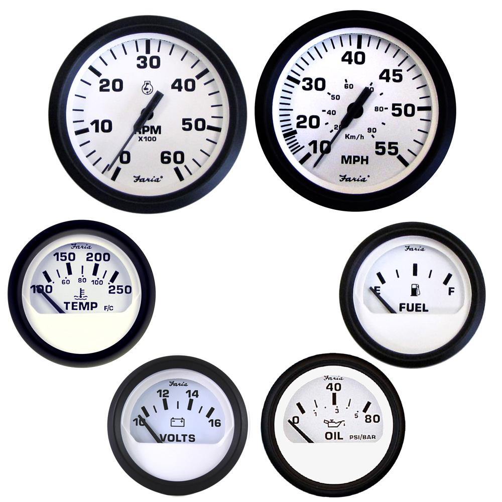 Faria Euro White Boxed Set - Inboard Motors [KT9798] - Bulluna.com