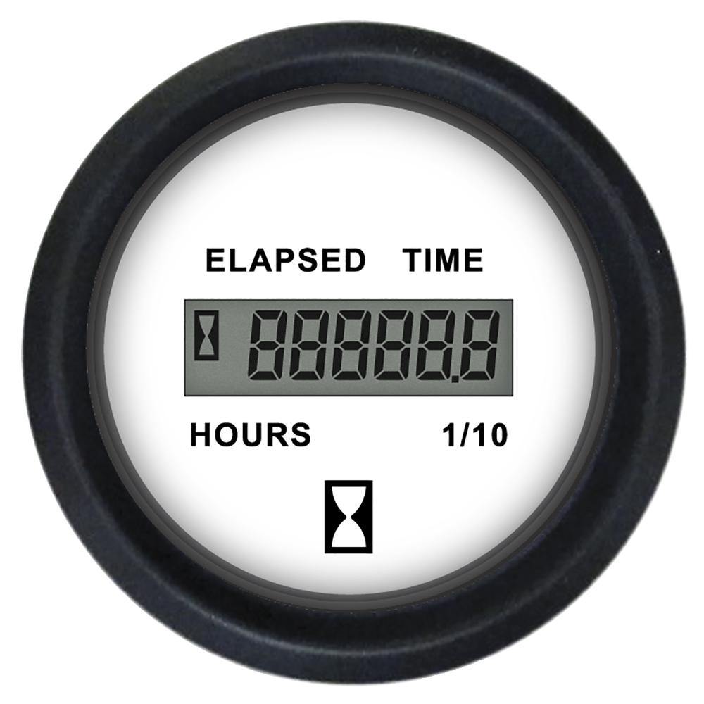 Faria Euro White 2" Hourmeter (Digital) [12913] - Bulluna.com