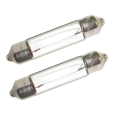 Perko Double Ended Festoon Bulbs - 12V, 10W, .74A - Pair [0070DP0CLR] - Bulluna.com