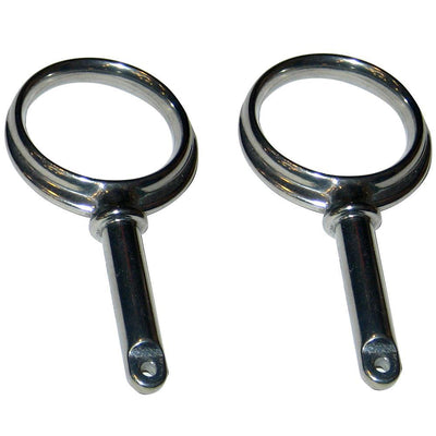 Perko Round Type Rowlock Horns - Plain Zinc [1267DP0ZNC] - Bulluna.com