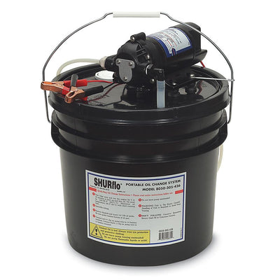 Shurflo by Pentair Oil Change Pump w/3.5 Gallon Bucket - 12 VDC, 1.5 GPM [8050-305-426] - Bulluna.com