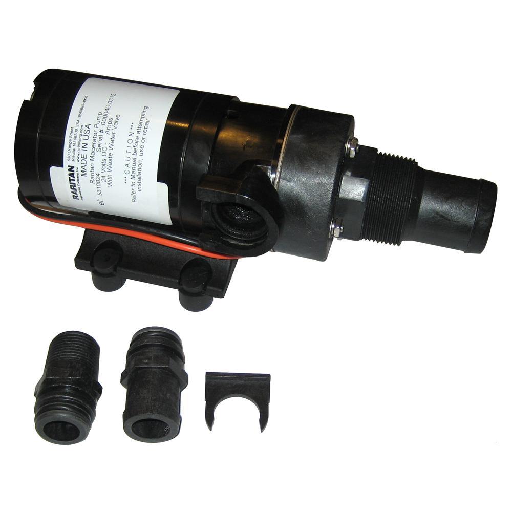 Raritan Macerator Pump - 24v w/Barb Adapter [5310024] - Bulluna.com