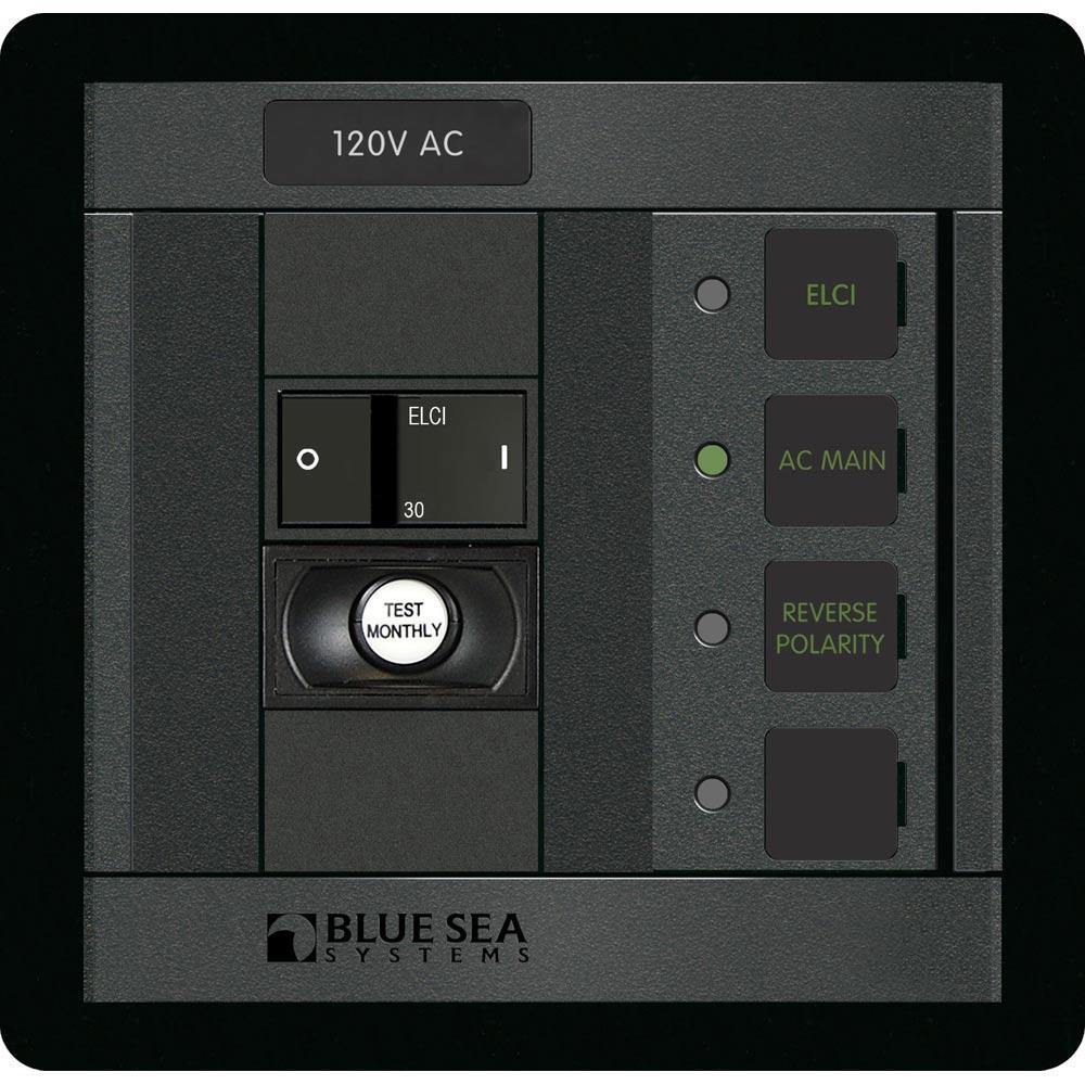 Blue Sea 1502 ELCI Main 30A Double Pole Panel [1502] - Bulluna.com