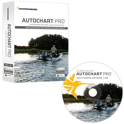 Humminbird AutoChart PRO DVD PC Mapping Software w/Zero Lines Map Card [600032-1] - Bulluna.com