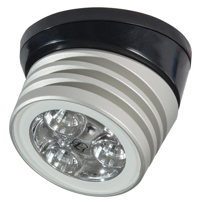 Lumitec Zephyr LED Spreader/Deck Light -Brushed, Black Base - White Non-Dimming [101326] - Bulluna.com