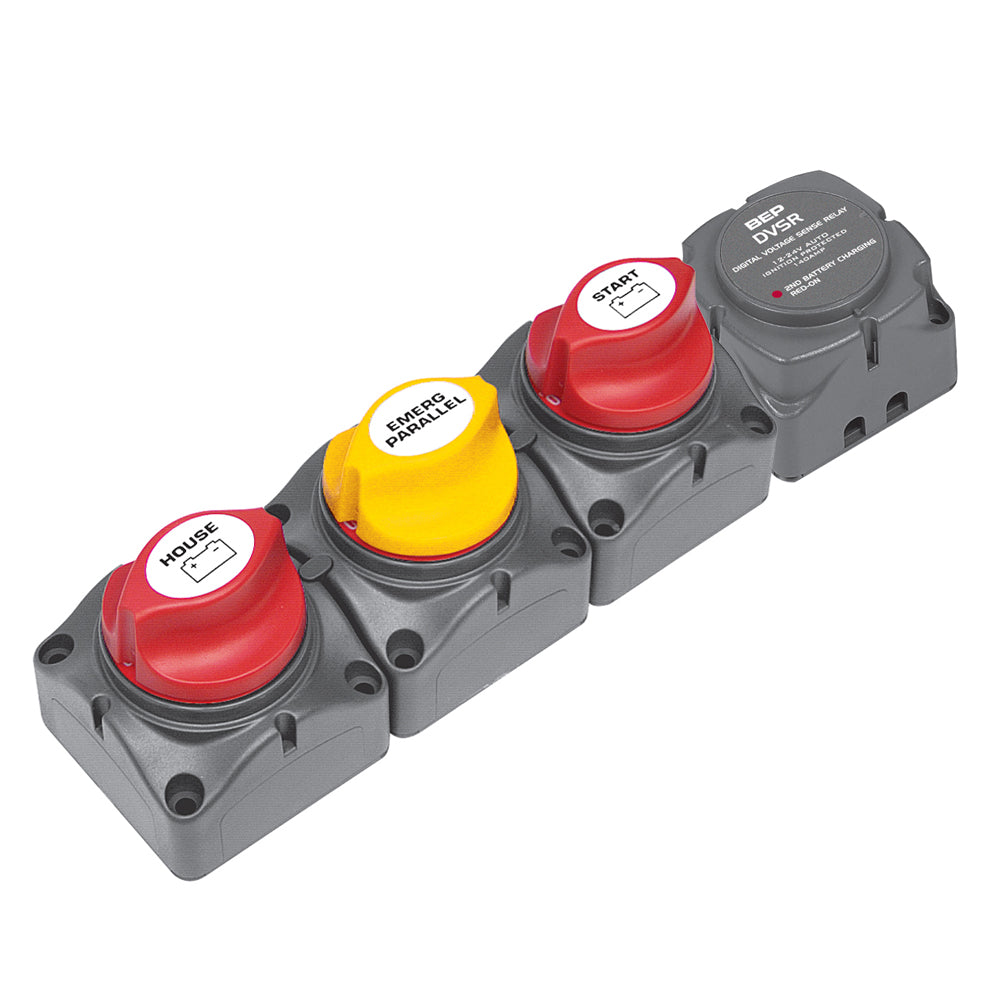 BEP Horizontal Battery Distribution Cluster f/Single Engine w/Two       Battery Banks [716-H-140A-DVSR] - Bulluna.com