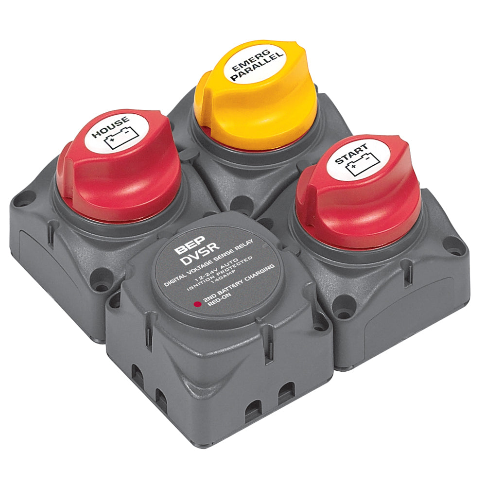 BEP Square Battery Distribution Cluster f/Single Engine w/Two Battery   Banks [716-SQ-140A-DVSR] - Bulluna.com