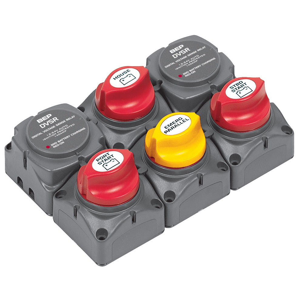 BEP Battery Distribution Cluster f/Twin Outboard Engines w/Three Battery Banks [717-140A-DVSR] - Bulluna.com