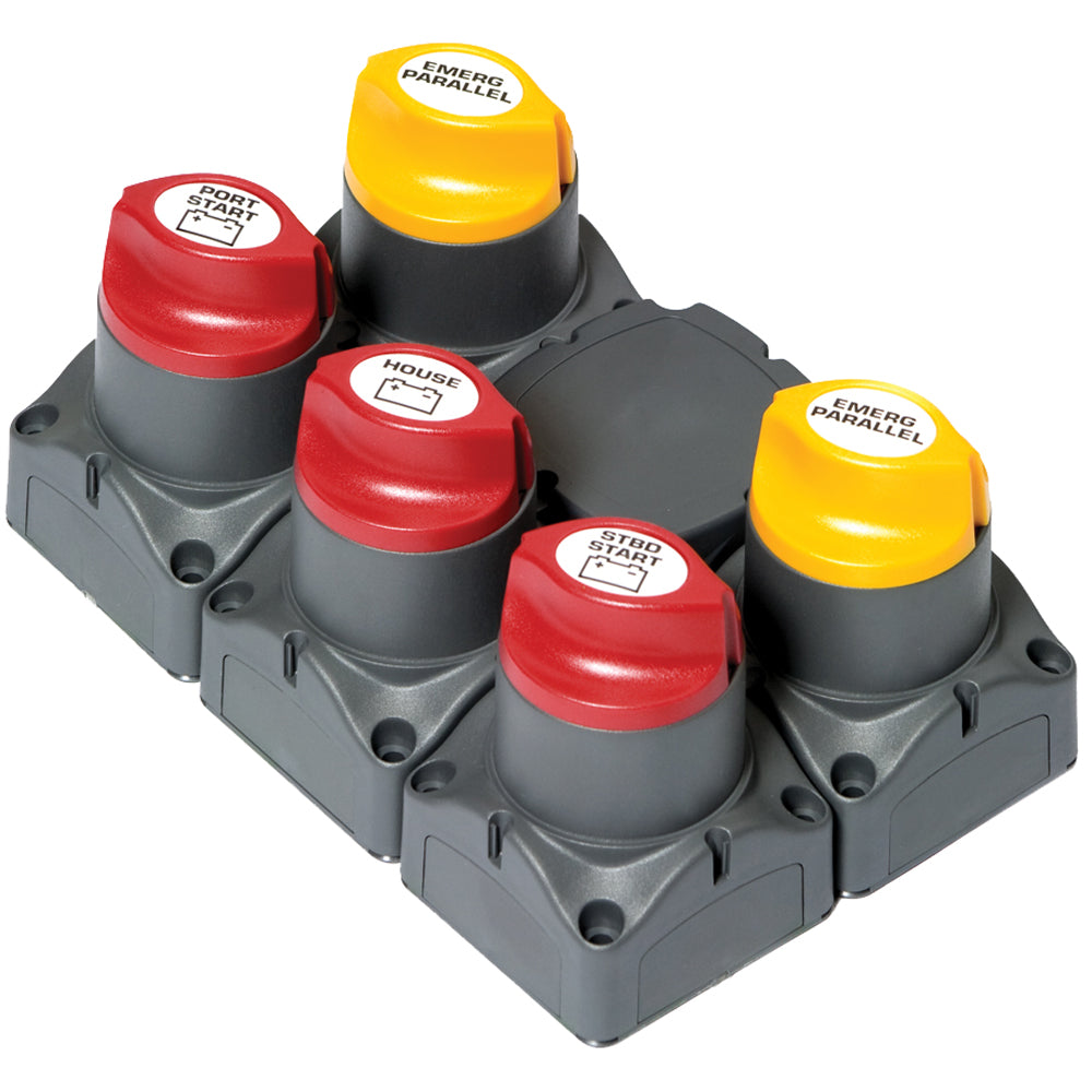 BEP Battery Distibution Cluster f/Twin Outboard Engines w/Three Battery Banks w/Motorized VSR [80-716-0018-00] - Bulluna.com