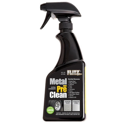 Flitz Metal Pre-Clean - All Metals Icluding Stainless Steel - 16oz Spray Bottle [AL 01706] - Bulluna.com