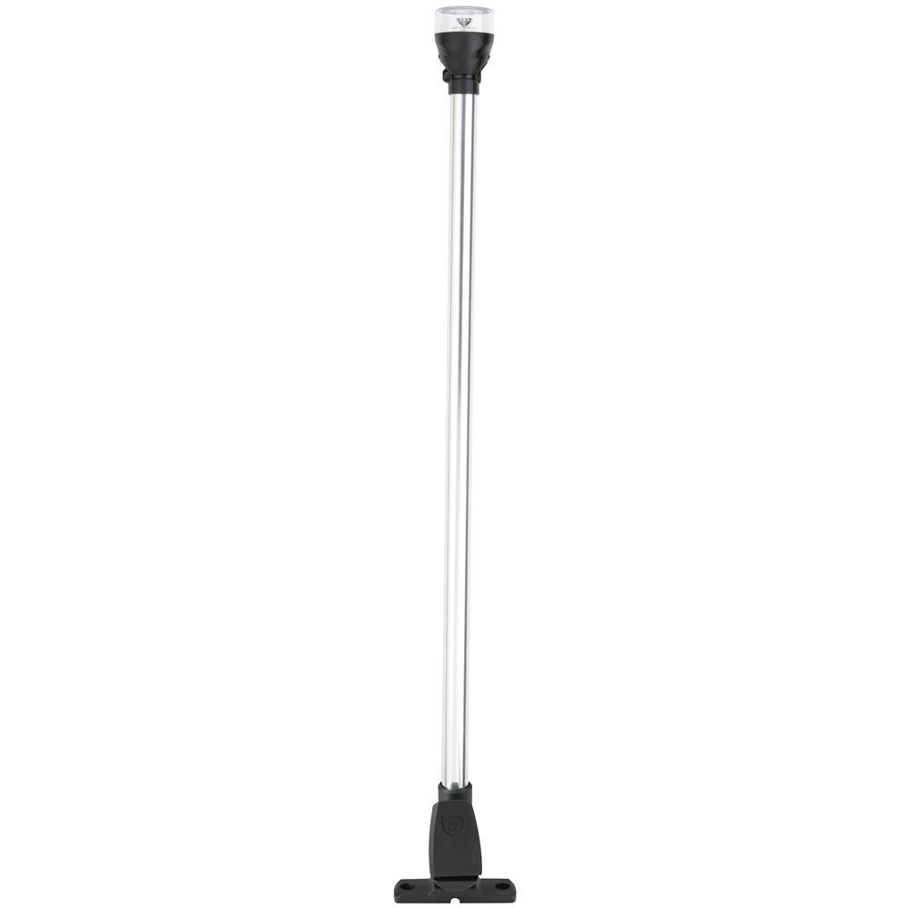 Attwood LightArmor Fold Down 12" All Around Light 2nm w/Cam-Lock Base [5557-P12A7] - Bulluna.com