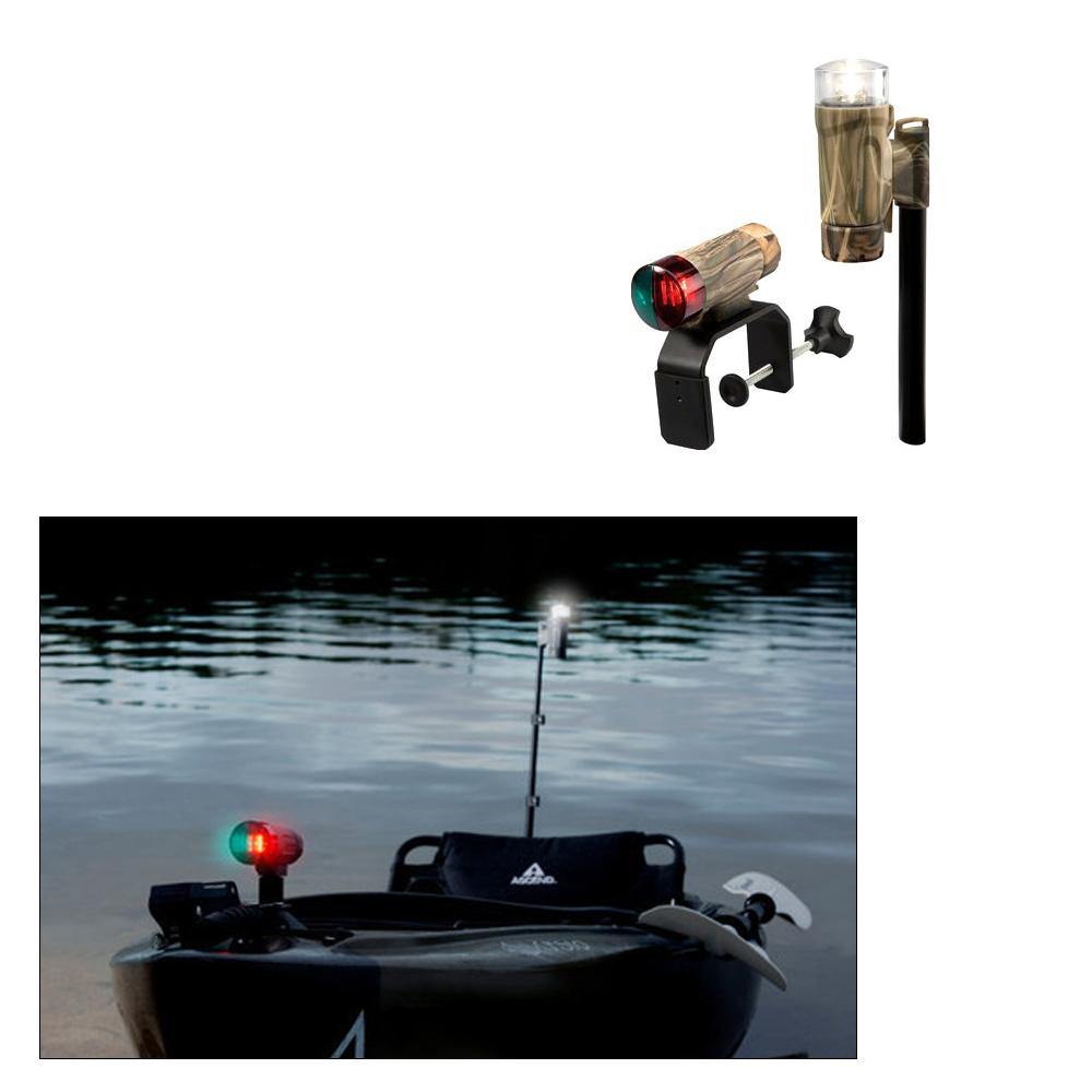 Attwood PaddleSport Portable Navigation Light Kit - C-Clamp, Screw Down or Adhesive Pad - RealTree Max-4 Camo [14195-7] - Bulluna.com