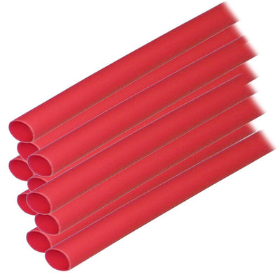 Ancor Adhesive Lined Heat Shrink Tubing (ALT) - 1/4" x 6" - 10-Pack - Red [303606] - Bulluna.com