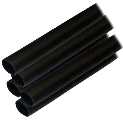 Ancor Adhesive Lined Heat Shrink Tubing (ALT) - 1/2" x 6" - 5-Pack - Black [305106] - Bulluna.com