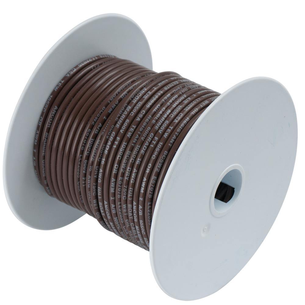 Ancor Brown 16 AWG Tinned Copper Wire - 100' [102210] - Bulluna.com
