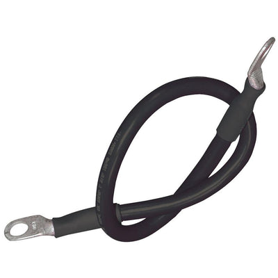 Ancor Battery Cable Assembly, 2 AWG (34mm) Wire, 5/16" (7.93mm) Stud, Black - 18" (45.7cm) [189140] - Bulluna.com