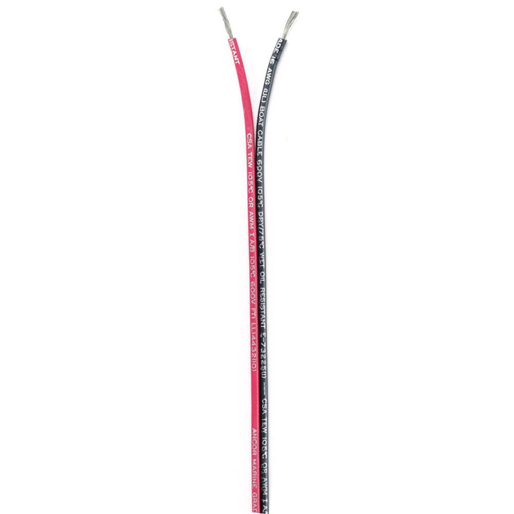 Ancor Ribbon Bonded Cable - 16/2 AWG - Red/Black - Flat - 500' [153150] - Bulluna.com